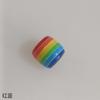 Cuentas de resina con agujeros grandes de 10x12 mm, cuentas de barril con rayas de arcoíris de colores, hechas a mano, para tocado, pulsera, ropa, cuentas sueltas al por mayor