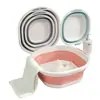 Lavabo plegable portátil, Cubeta plegable para viajes, Uso al aire libre, Lavabo para bebé, Cubeta de plástico grande para el hogar, Lavabo para dormitorio de estudiante