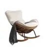 Cadeira de Balanço Lagosta Rattan Trançado Sofá Preguiçoso Varanda Casa Cadeira de Balanço Individual Sala de Estar Balanço Externo Celebridade da Internet Cadeira de Rattan