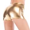 Desempenho de boate europeu e americano shorts de couro brilhante tubo de aço dança shorts bronzeadores divertidos