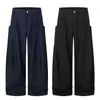 K356 Calle Principal Unisex Retro Estilo Old Money Caída Verano Fresco Diseño Desestructurado Pantalones Casuales Sueltos para Hombre