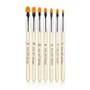Paquete de 7 Polvo de Brillo Barra Uñas Arte Pintado Cabeza Plana Redonda Fototerapia Manicura Pluma Herramienta de Manicura