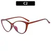 Óculos de Gatinho Transfronteiriços em Y para Mulheres, Lentes para Dormir, Anti-Luz Azul, Anti-Ultravioleta, Proteção contra Radiação Laser, Armações de Óculos em Estoque