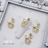 Joyería para Uñas con Diseño de Mariposa Dorada Explosiva Lujo Ligero Hueca Tridimensional Líquida Alas Grandes de Mariposa Decoración para Uñas con Taladro Venta al por Mayor