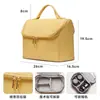 Bolsa Cosmética Casa Pequena Feminina Grande Capacidade 2025 Nova Elegante Portátil Partição Vertical Bolsa de Armazenamento Bolsa Cosmética para Câmera