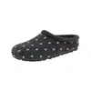 Pantuflas de Suela Gruesa Estilo Otoño de Lana Casual Cerradas Medias Pantuflas para Mujer 2026 Nuevas Slip-on Coreanas Perezosas