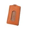 Llavero Portatarjetas de Acceso con Sensor Simple y Elegante, Portatarjetas Pequeño para Tarjeta de Autobús, Cuero Unisex con Logotipo Impreso