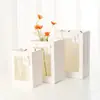 Bolsas Transparentes para Ramos Listas para Usar con Ventana, Bolsas de Mano para Flores, Bolsas de Regalo para Fiestas, Bolsas de Empaque de Recuerdo de Boda, Bolsas Transparentes Festivas con Ventana