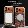 Funda Magnética Galvanizada con Estampado Denior Apple 18ProMax para iPhone17 Cubierta Protectora de Carga Inalámbrica 16