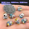 S999 Plata para Pies Azul Quemado Zodiaco Serpiente Serpiente Yuanbao Cuentas Pulsera Tejida Pulsera Collar Hecho a Mano Accesorios DIY