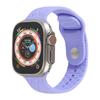 Correa de bucle de patrón de cuero de silicona deportiva adecuada para iwatch de 1ª a 8ª generación, correa de muñeca de silicona líquida, correa de pareja