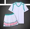 Traje de Baloncesto Falso de Dos Piezas para Niñas, transpirable, de secado rápido, manga corta, uniforme de equipo para partido de baloncesto