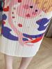 Falda Plisada Estilo Miyake Verano 2024 Nuevo Estampado Falda Plisada Talla Grande Mundo Submarino Estilo Casual Japonés y Coreano