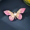 Broche de Mariposa Multicolor Estilo Retro Europeo y Americano, Pin de Piedras de Strass Graduadas de Imitación Perla de Lujo, Broche de Joyería de Alta Gama con Temática Animal
