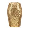 Amazon Nova Moda Elegante Cor Sólida Saia de Lantejoulas Festa Banquete Brilhante Cintura Alta Justa Lápis Saia