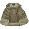 Chaleco de trabajo para hombre de otoño e invierno, cuello en V, diseño multibolsillos, adecuado para actividades al aire libre, disponible en tallas grandes, color liso, transpirable