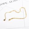 Tobillera de Gipsófila Estilo Coreano para Mujer con Estrella de Cinco Puntas y Borla, Cadena Brillante Sencilla Distintiva, Pulsera de Nicho