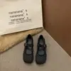 Sapatos Femininos Chuyuji de Bloco de Cor Sapatos de Salto Baixo 2026 Nova Coleção Primavera Estilo Retrô Raso Versão Coreana Sapatos Mary Jane de Uma Tira com Fivela de Bolinhas