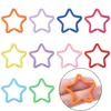 Macaron de Hierro Pintura en Spray Colorida Estrella de Cinco Puntas Llavero Accesorios para Joyería DIY Colgantes para Bolsos Hechos a Mano