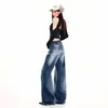 Jeans Juveniles Naranja # Cintura Ajustable Diseño Lavado Pierna Ancha para Mujer, Corte Holgado, Adelgazantes, Modernos, Versátiles, Pantalones de Largo Completo