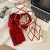 Bufanda de Mezcla de Lana de Alta Gama con Patrón de Cuadros Diamante Doble Cara para Mujer, Nuevo Estilo de Invierno, Calentador de Cuello Cálido y Resistente al Frío