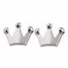Aretes de botón Corona de plata 925 cepillada moda fresca lindo combinable estilo japonés y coreano dulce lindo