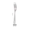 P001 talheres de aço inoxidável corpo nu garfo de jantar ocidental garfo de sobremesa garfo de frutas garfo de dois dentes suprimentos de hotel suporte logotipo