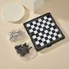 Ajedrez Portátil Pequeño Plegable Magnético Estilo Viaje Blanco y Negro Niños Juego de Mesa Educativo Juguetes Al Por Mayor