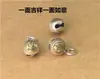 Plata de Ley S925 Incrustada con Latón para Atraer Riqueza y Tesoro, Cordón de Mano Trenzado Auspicioso y Deseoso, Collar con Accesorios de Campana para DIY