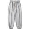 Calças de moletom de lã grossa personalizadas de fábrica para outono e inverno, leggings simples de cânhamo cinza, calças de moletom soltas casuais para homens