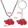 Mercancía de Anime Japonés Transfronteriza Naruto Akatsuki Logo de Nube Roja Llavero Ninja Itachi Collar de Nube Roja Suministro de Comercio Exterior
