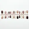 Amazon Venta Caliente Transfronteriza Uñas Portátiles Dama Suave Lunares Ojo de Gato Gradiente Manicura Terminada Uñas Postizas Piezas de Manicura