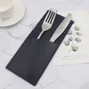 Bolsa de Almacenamiento para Cubiertos Estilo Occidental Lista para Usar, Bolsa para Colocar Cubiertos de Hotel, Estuche Protector de Cuero para Cubiertos de Exterior