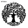 Arte de Pared de Metal Transfronterizo Silueta del Árbol de la Vida Colgante de Pared Creativo para Sala de Estar Colgante de Pared