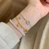 Pulseira de Badminton com Pedras Preciosas para Menina Esportista, Brinco com Franja e Colar de Raquete de Badminton Casual de Luxo Leve