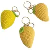 Fábrica en stock al por mayor colgante de mango fresco llavero de coche lindo creativo tejido a mano de dibujos animados mini viento