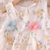 Conjunto de dos piezas de verano para bebé niña, estilo europeo y americano, con estampado floral, sin mangas y shorts, elegante, directo de fábrica
