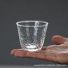 Taza de Té de Cristal Hecha a Mano Estilo Japonés Taza para Cata de Té Tazón de Té Copa de Vino Pequeña Juego de Té Kung Fu Vajilla para Ceremonia del Té con Patrón Martillado