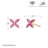 Pendientes de Plata de Ley S925 Más Vendidos Transfronterizos con Circonita Marquise Multicolor y Diseño de Flor de Cuatro Pétalos, Pendientes Incrustados de Circonita, Venta al por Mayor Directa de Fábrica