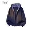 Chamarra casual con cierre de ajuste holgado para hombre, otoño/invierno, marca moderna estilo americano, diseño color block, sudadera con capucha única