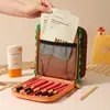 Bolsa de Maquillaje de Tostada de Dibujos Animados Impermeable Gran Capacidad Bolsa de Almacenamiento Portátil Bolsa de Hamburguesa Neceser Bolsa para Guardar Brochas de Maquillaje