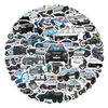 60 Peças Novos Adesivos de Graffiti de Carro de Polícia Desenho Animado Decorativo para Skate Bagagem Adesivos DIY Transfronteiriços Fabricante Atacado