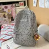 Mochila Bordada Floral Estilo Coreano Ins Estilo Universitario Versátil Dulce Gran Capacidad Ligera Mochila Escolar