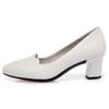 Zapatos de mamá primavera y otoño modelo de tacón alto pasarela cheongsam zapatos de baile moda zapatos de cuero para mujer cómodos de suela blanda zapatos resistentes al desgaste