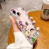 Funda para iPhone 17 Estilo Graffiti Shin-Chan Curiosa, Más Vendida en Japón y Corea, Funda Suave Transparente Estilo Femenino Japonés para 18 Pro