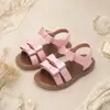 Sandalias de Princesa Mariposa para Niñas Suela Suave Antideslizantes Velcro Punta Abierta Retro Zapatos de Playa para Niños