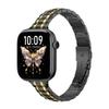 Adequado para Apple Watch 9/S10/Ultra S11 Relógio Pulseira de Aço Emagrecedora de Cinco Contas Pulseira de Metal de Aço Inoxidável