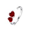 Anillo de apertura con piedra natural de amor en plata esterlina S925, estilo transfronterizo, para mujer, estilo europeo y americano, ligero, de lujo, ajustable.