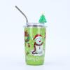 ¡Guau!, Vasos con Popote Navideño Personalizados, Tazas de Café de Dibujos Animados Famosas en Internet, Vasos Aislados de Acero Inoxidable de Doble Pared para Niñas