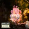 Festival do Meio Outono Lanterna Portátil de Cabaça Kit de Artesanato DIY Infantil Lanterna Brilhante Estilo Antigo em PVC Lanterna Criativa de Palácio